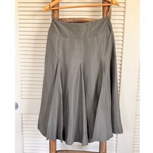 Sundance Silk Skirt Size 4 Gray A-Line Pleated Career Party Cocktail
